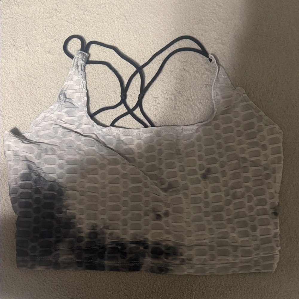 SHEIN Curve Light Gray Textured Top